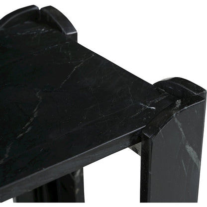 Ravello Black Genuine Marble End / Side Table