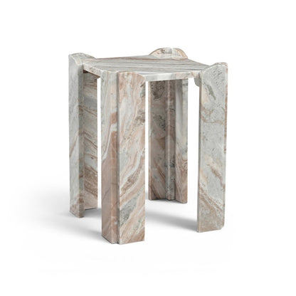 Ravello Brown Genuine Marble End / Side Table