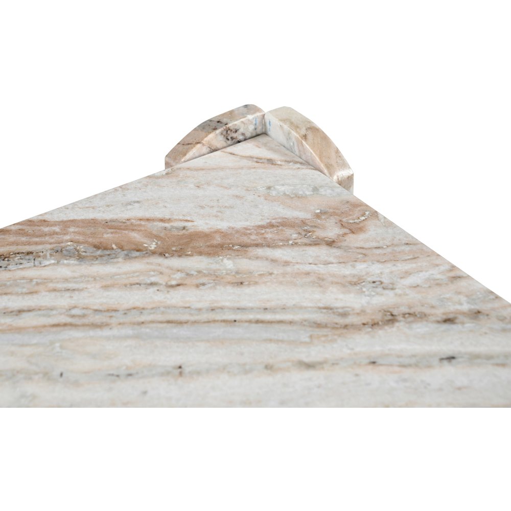 Ravello Brown Genuine Marble End / Side Table