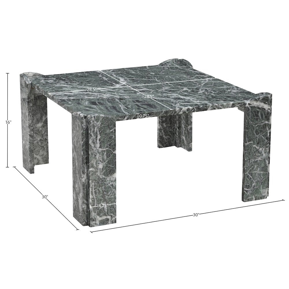 Ravello Green Genuine Marble Coffee Table