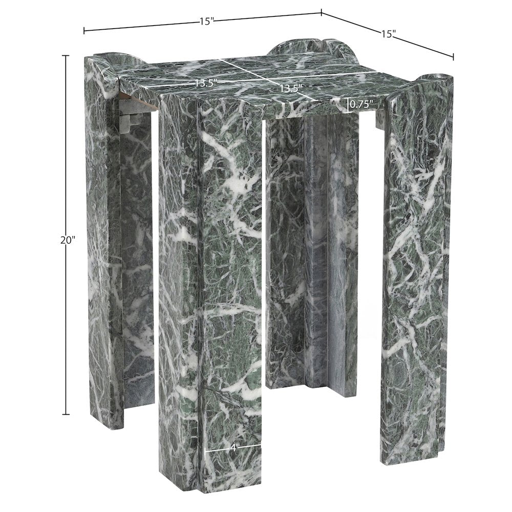 Ravello Green Genuine Marble End / Side Table