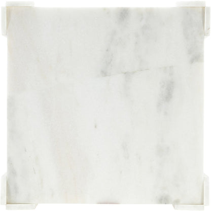 Ravello White Genuine Marble Coffee Table