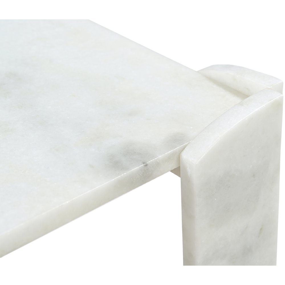 Ravello White Genuine Marble Coffee Table