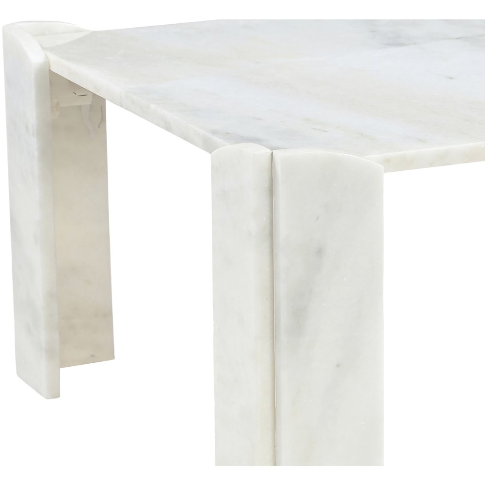 Ravello White Genuine Marble Coffee Table