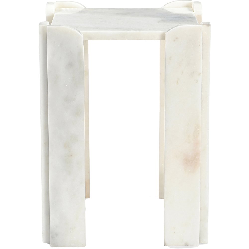 Ravello White Genuine Marble End / Side Table