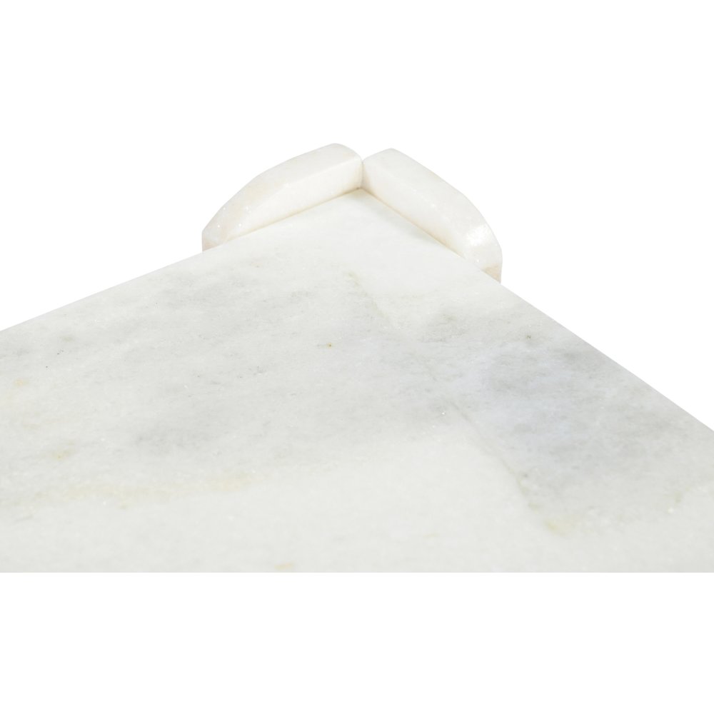 Ravello White Genuine Marble End / Side Table