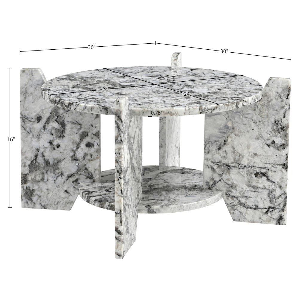 Soriano Alaska Genuine Marble Coffee Table