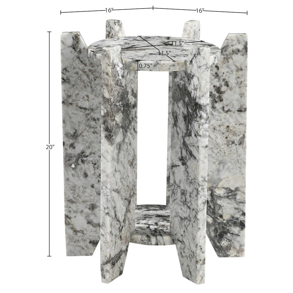 Soriano Alaska Genuine Marble End / Side Table