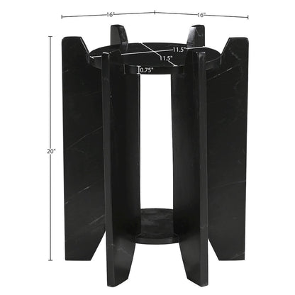 Soriano Black Genuine Marble End / Side Table