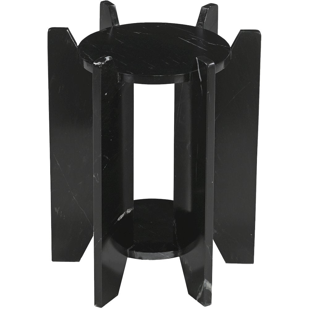 Soriano Black Genuine Marble End / Side Table