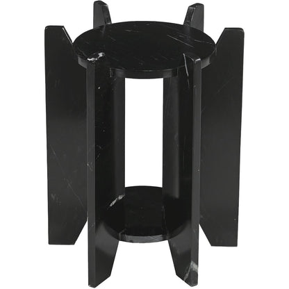 Soriano Black Genuine Marble End / Side Table