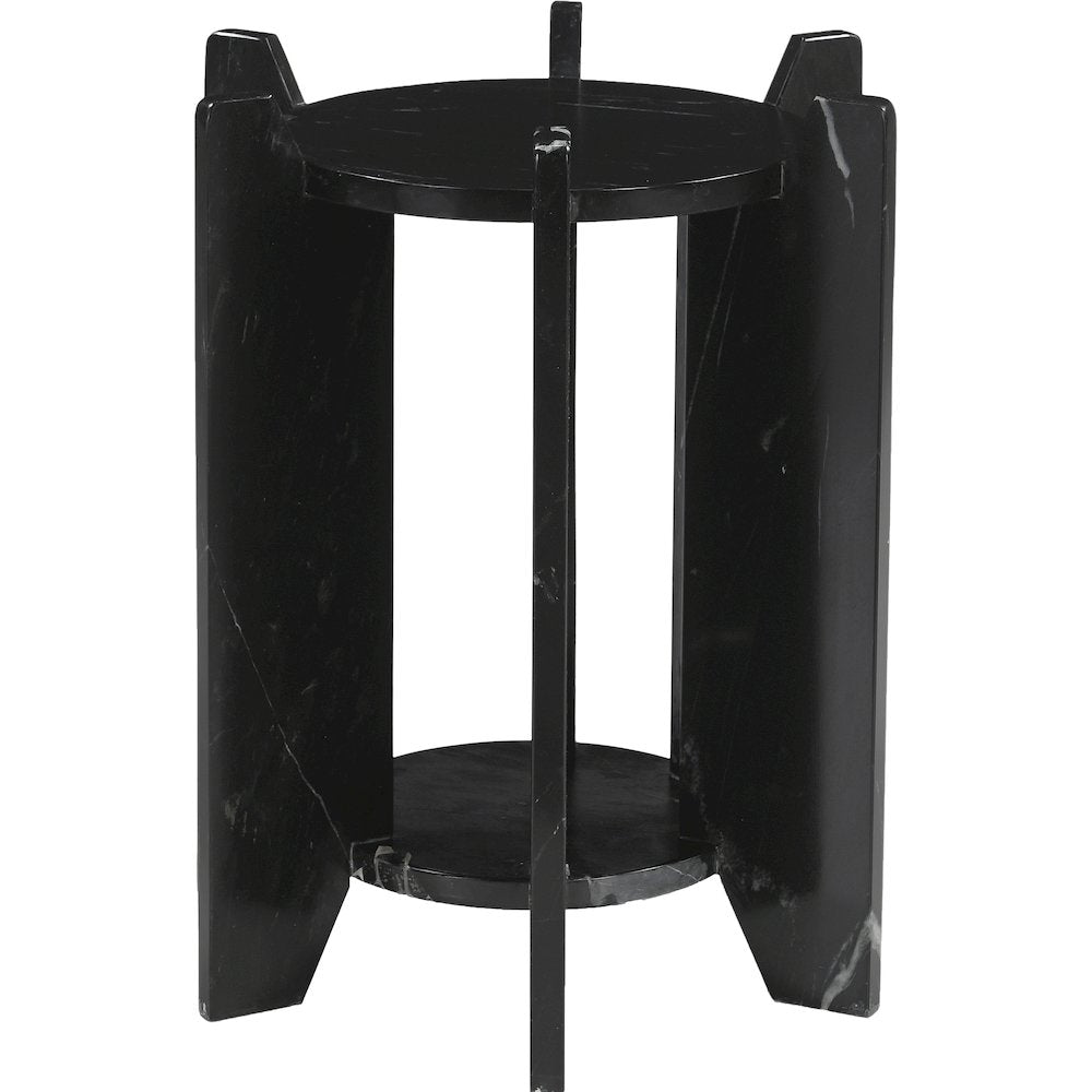 Soriano Black Genuine Marble End / Side Table