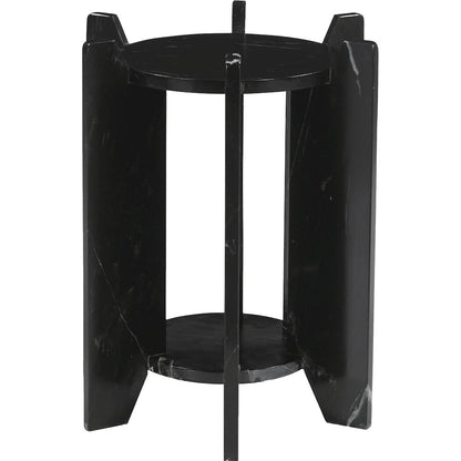 Soriano Black Genuine Marble End / Side Table