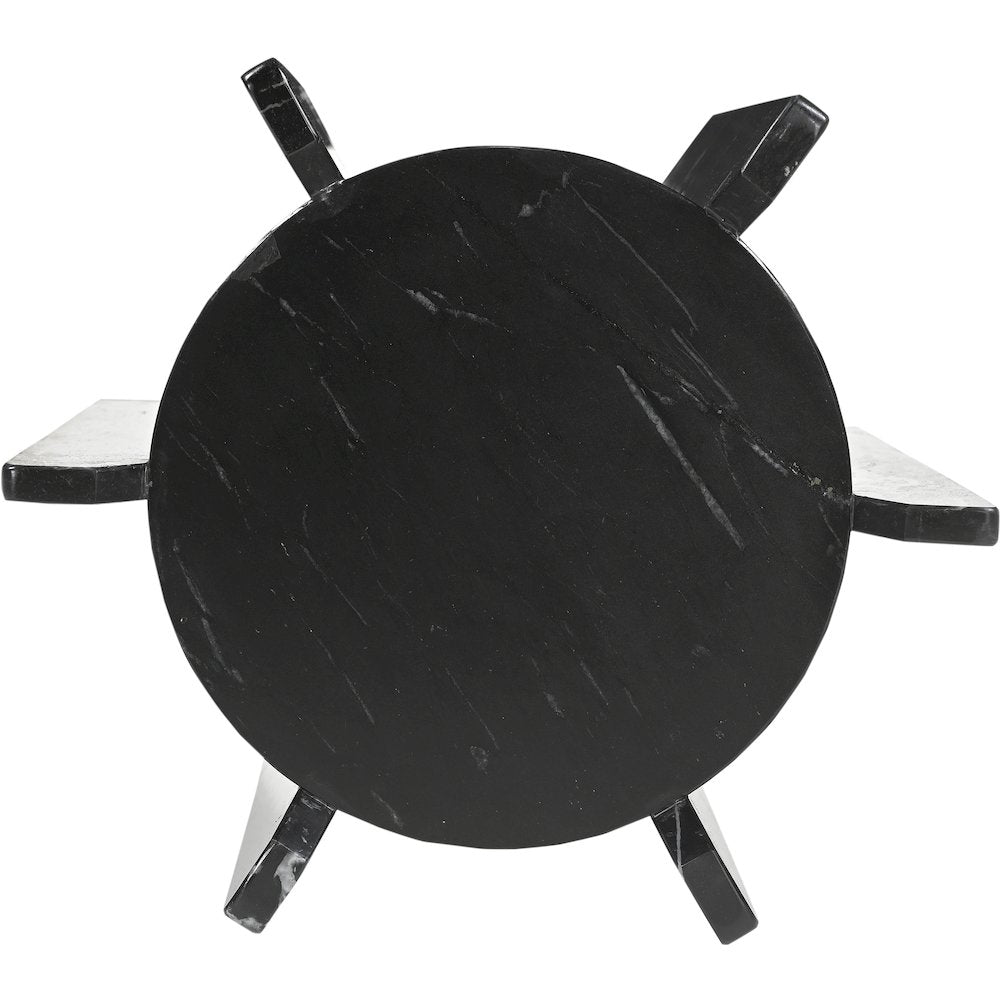 Soriano Black Genuine Marble End / Side Table