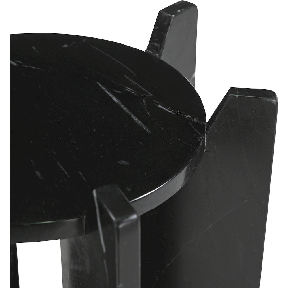 Soriano Black Genuine Marble End / Side Table
