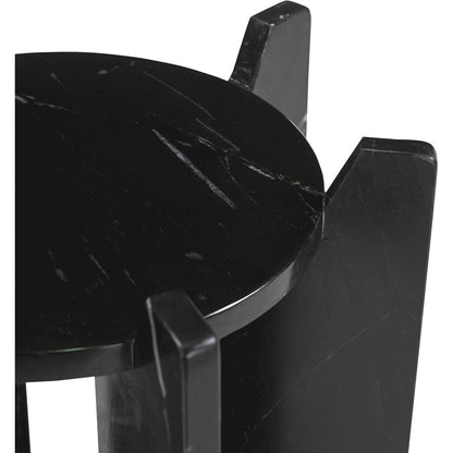 Soriano Black Genuine Marble End / Side Table