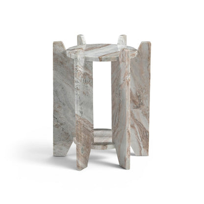 Soriano Brown Genuine Marble End / Side Table