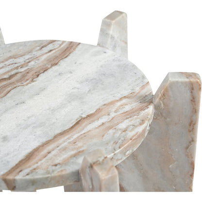 Soriano Brown Genuine Marble End / Side Table