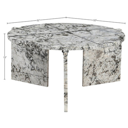 Vernazza Alaska Genuine Marble Coffee Table
