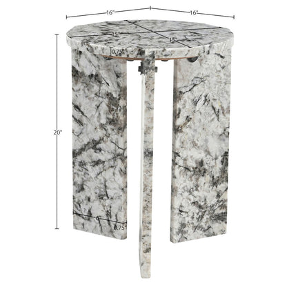 Vernazza Alaska Genuine Marble End / Side Table