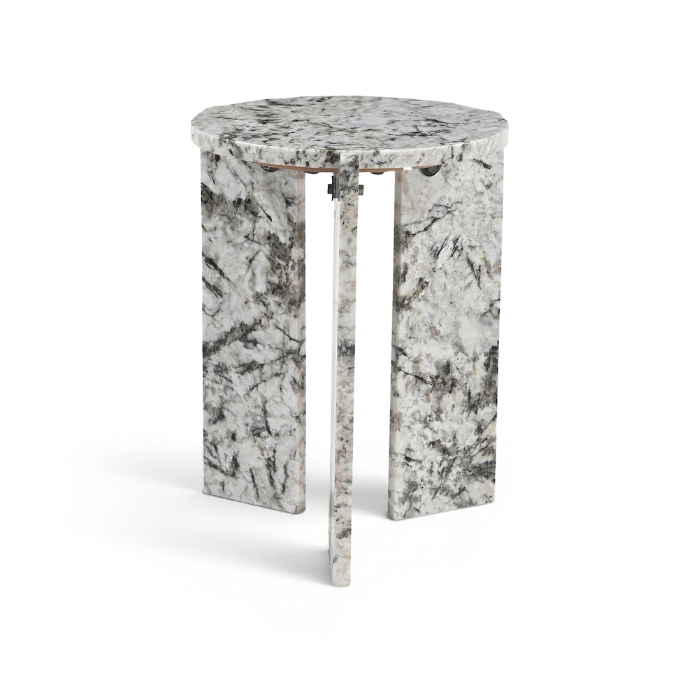 Vernazza Alaska Genuine Marble End / Side Table
