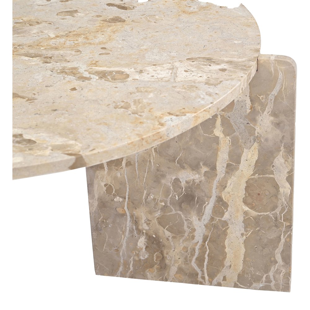 Vernazza Beige Genuine Marble Coffee Table