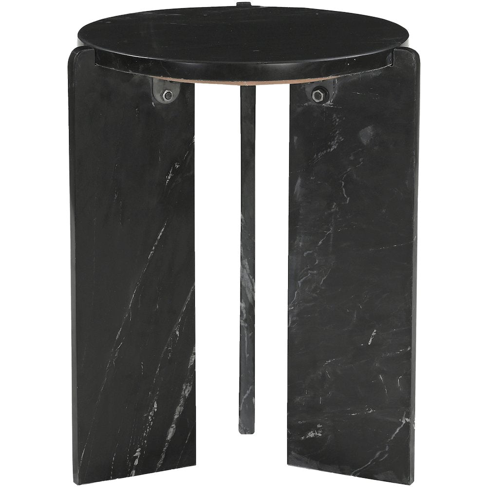 Vernazza Black Genuine Marble End / Side Table