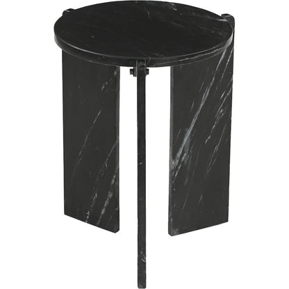 Vernazza Black Genuine Marble End / Side Table