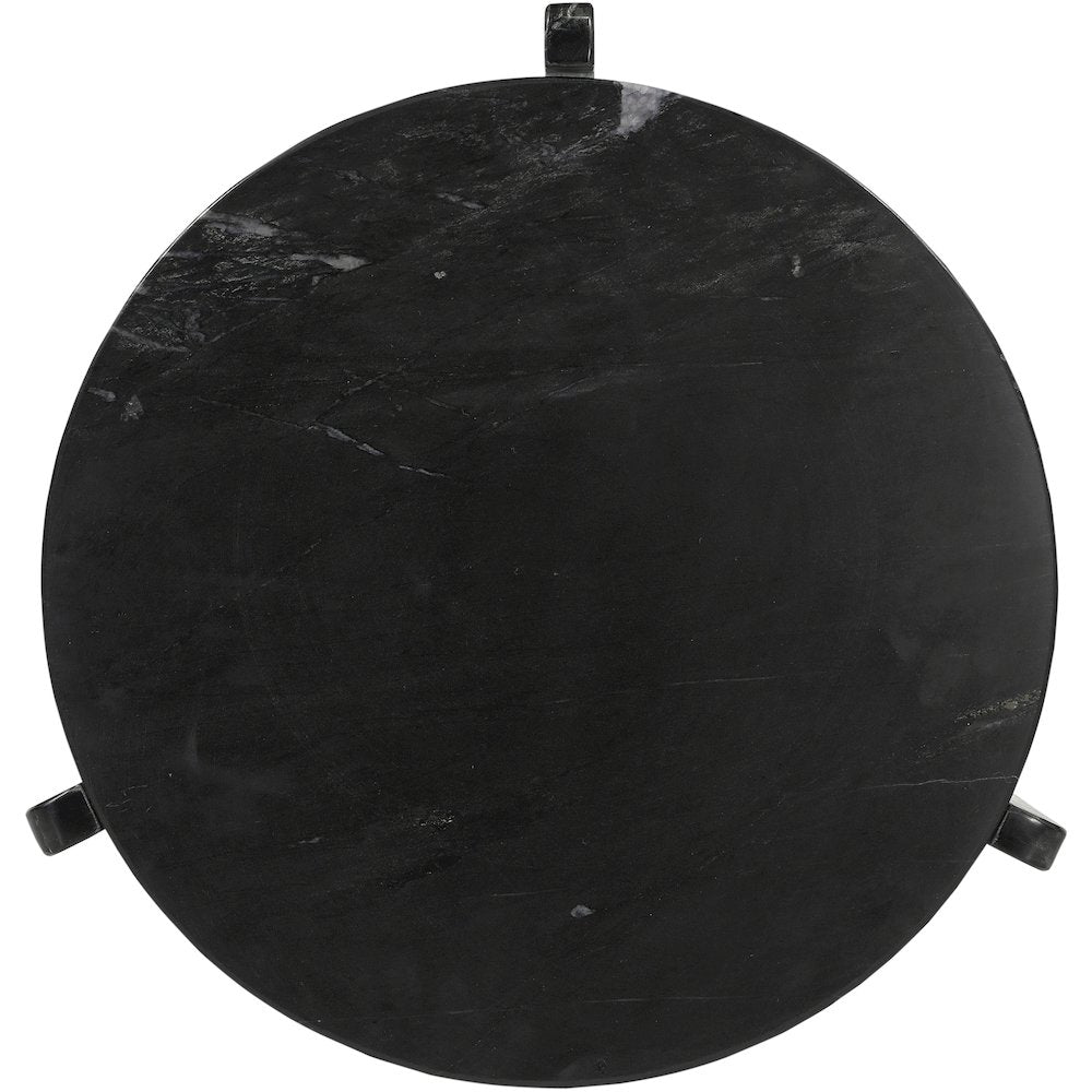 Vernazza Black Genuine Marble End / Side Table