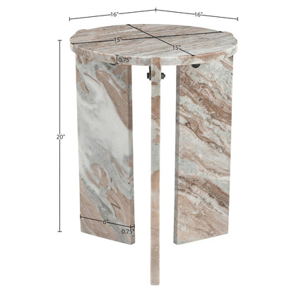 Vernazza Brown Genuine Marble End / Side Table