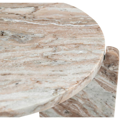 Vernazza Brown Genuine Marble End / Side Table