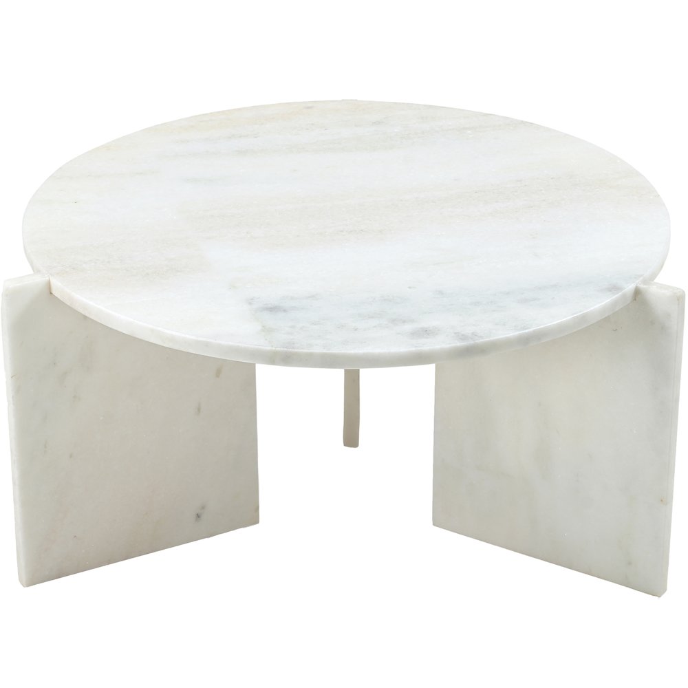 Vernazza White Genuine Marble Coffee Table