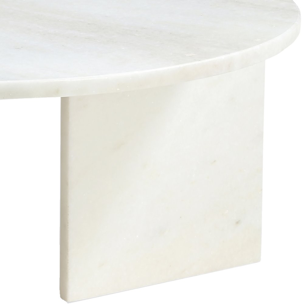 Vernazza White Genuine Marble Coffee Table