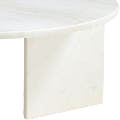 Vernazza White Genuine Marble Coffee Table