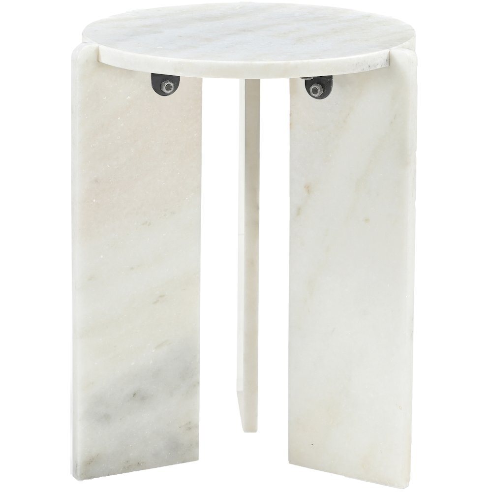 Vernazza White Genuine Marble End / Side Table