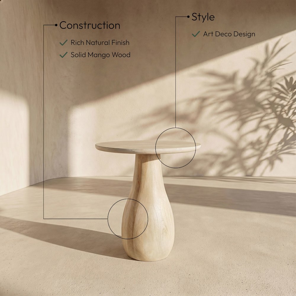 Canyon Natural Mango Wood End Table