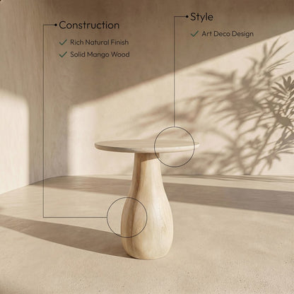 Canyon Natural Mango Wood End Table
