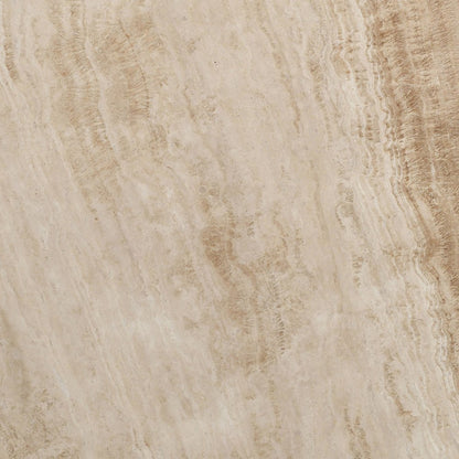 Pietra 48" Brown Travertine And Mango Wood Dining Table
