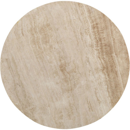 Solstice Brown Travertine And Mango Wood Coffee Table