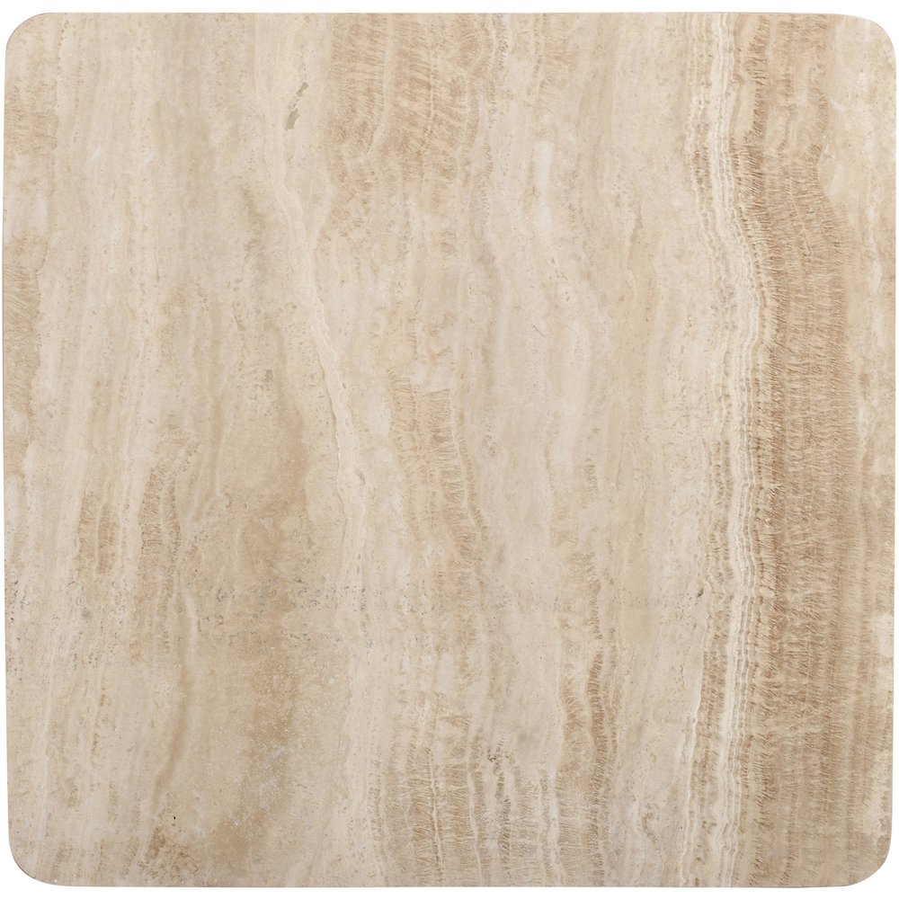 Strata Brown Travertine And Mango Wood Coffee Table