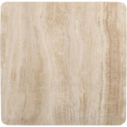 Strata Brown Travertine And Mango Wood Coffee Table
