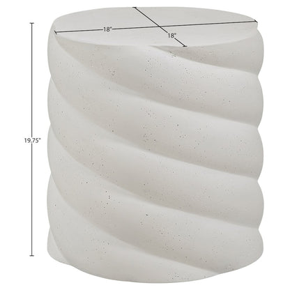 Marmet Cream Concrete Indoor / Outdoor End / Side Table