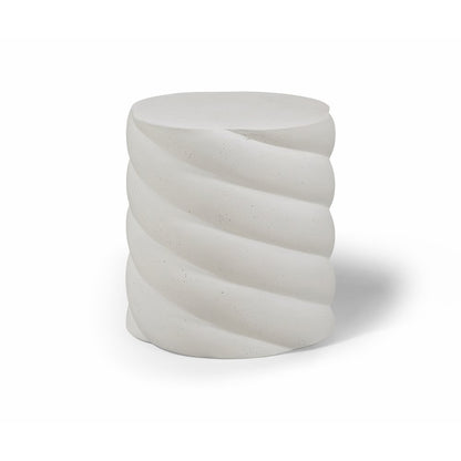 Marmet Cream Concrete Indoor / Outdoor End / Side Table