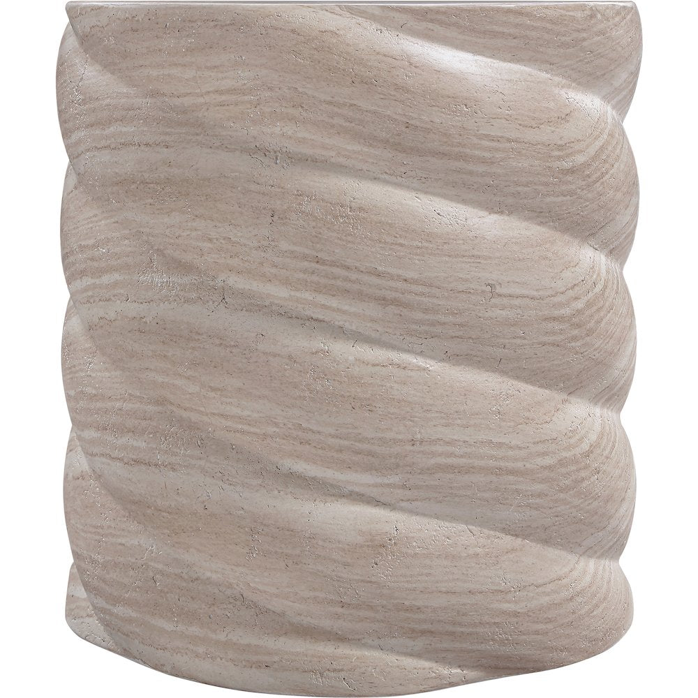 Marmet Travertine Concrete Indoor / Outdoor End / Side Table