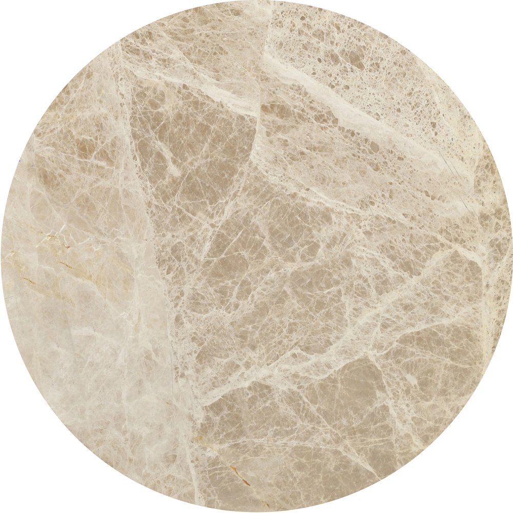 Elvira Beige / Brown Marble And Mango Wood End Table