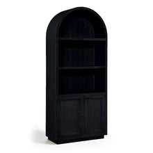 Botanical Black Solid Wood Bookcase