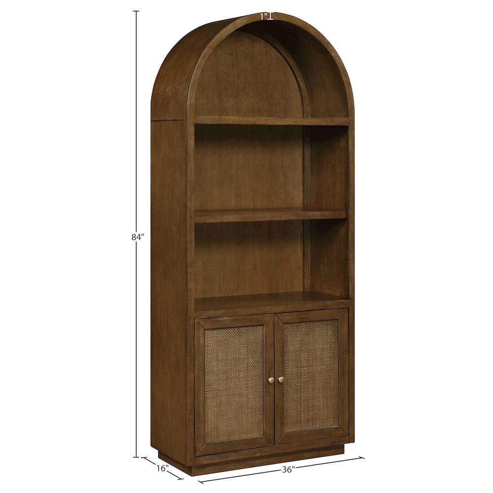 Botanical Brown Solid Wood Bookcase