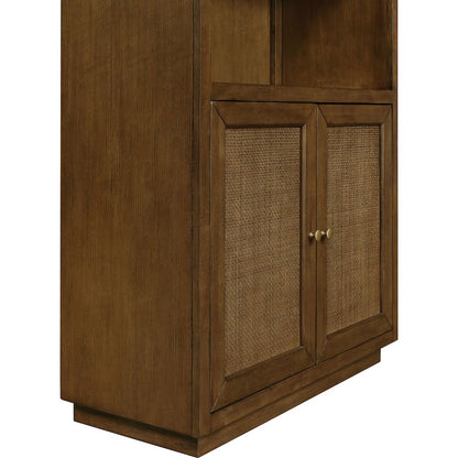 Botanical Brown Solid Wood Bookcase