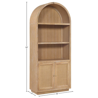 Botanical Natural Solid Wood Bookcase
