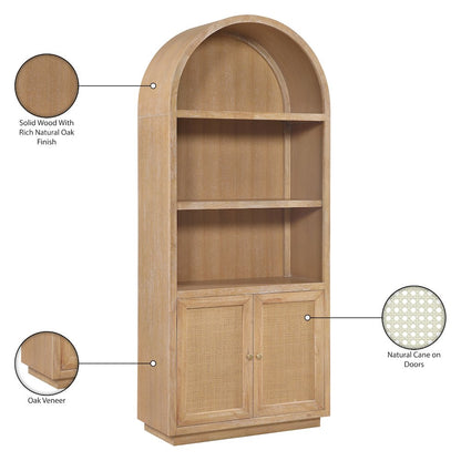 Botanical Natural Solid Wood Bookcase